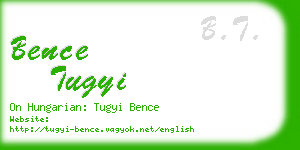 bence tugyi business card